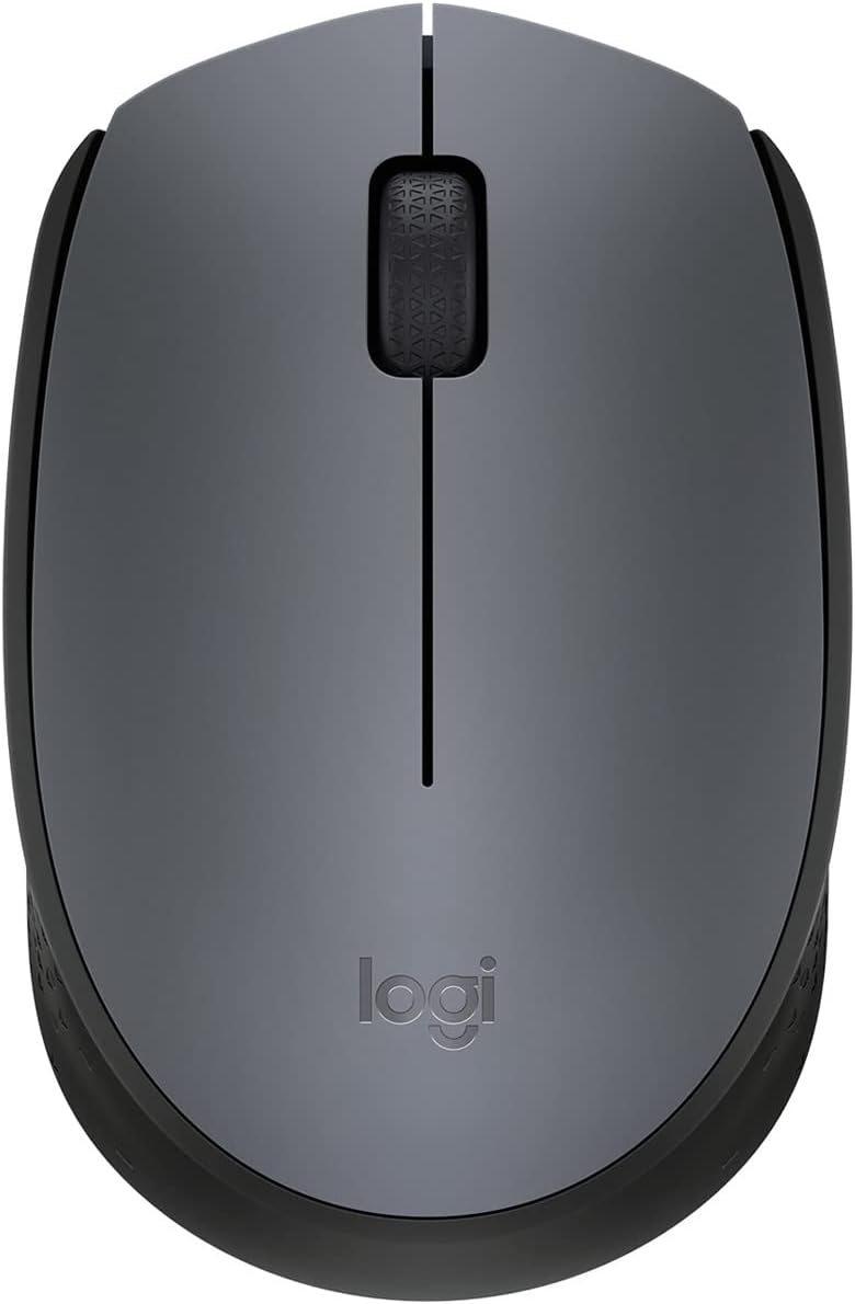 Logitech M170 Wireless Mouse, 2.4 GHz with USB Nano Receiver, Optical Tracking, 12-Months Battery Life, Ambidextrous, PC/Mac/Laptop - Grey