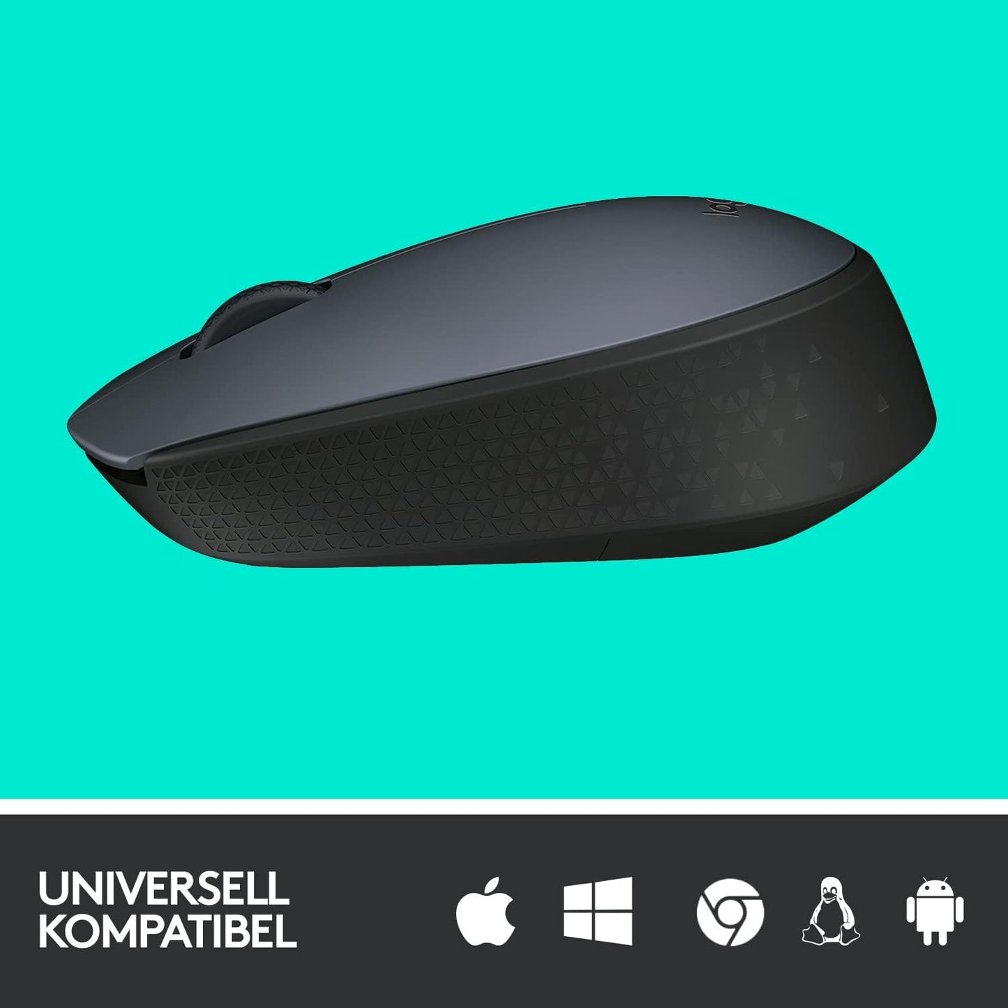 Logitech M170 Wireless Mouse, 2.4 GHz with USB Nano Receiver, Optical Tracking, 12-Months Battery Life, Ambidextrous, PC/Mac/Laptop - Grey