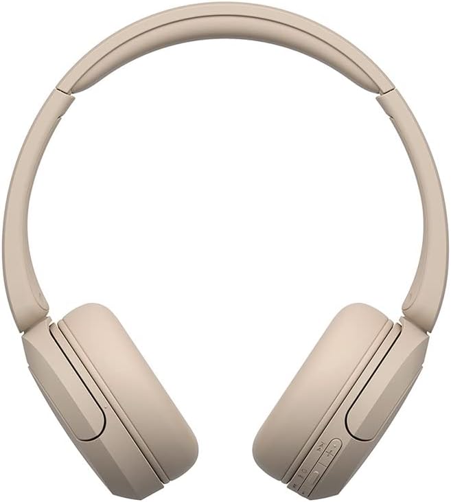 Sony WH-CH520 Wireless Bluetooth On-Ear with Mic for Phone Call, Cream