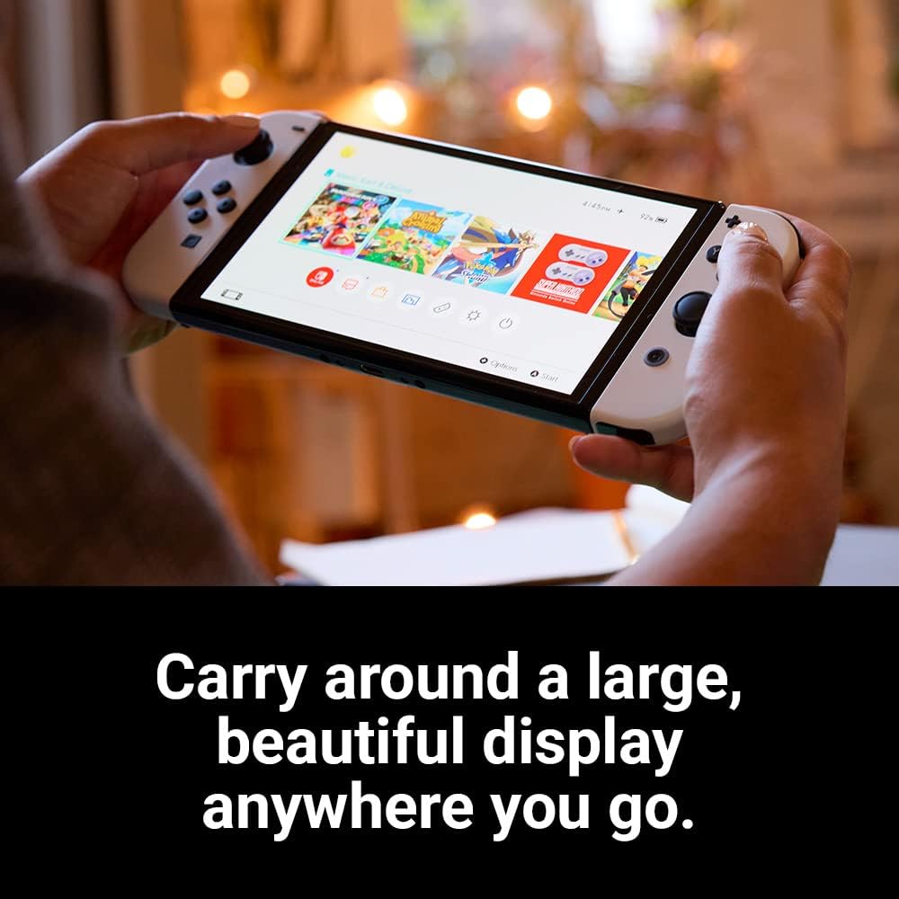 Nintendo Switch (OLED Model), Neon Blue/Neon Red controller, International Version