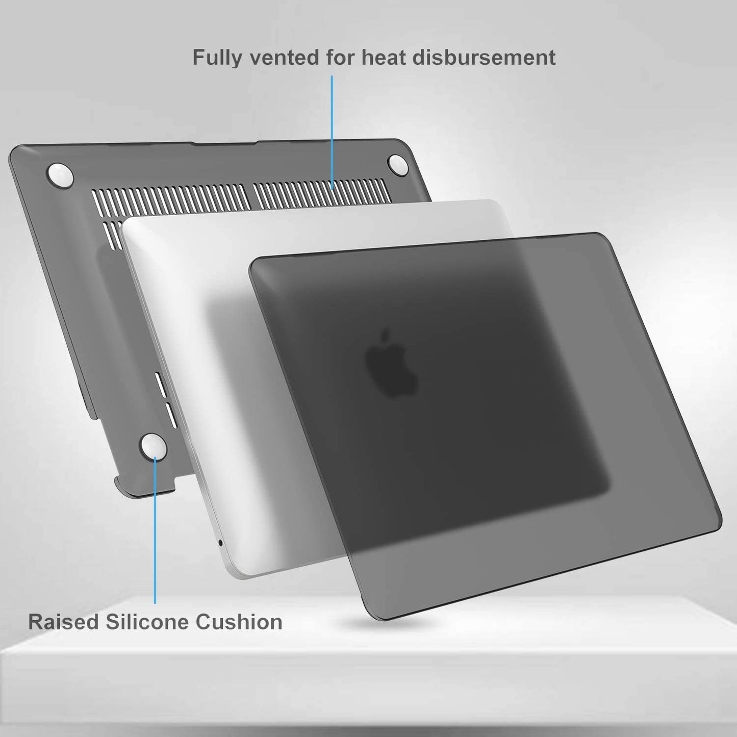 ProCase MacBook Pro 13 inch Case 2020 2019 2018 2017 2016 Release A2338 M1 A2289 A2251 A2159 A1989 A1706 A1708, Hard Case Shell Cover for MacBook Pro 13 with or Without Touch Bar -Black
