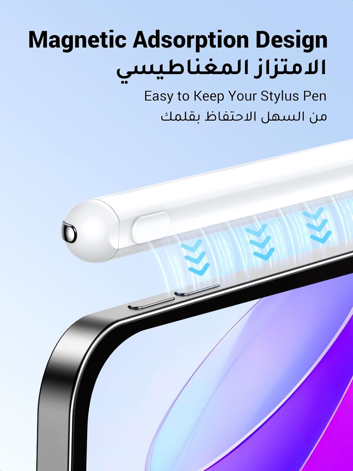 GREEN Stylus Pen for Apple iPad【Tilt Sensitivity】【Strong Magnetic】Palm Rejection, Universal iPad Stylus Pencil 1/2 Generation, iPad Pencil for iPad 2018-2022,iPad, iPad Pro, iPad Air, iPad Mini-White