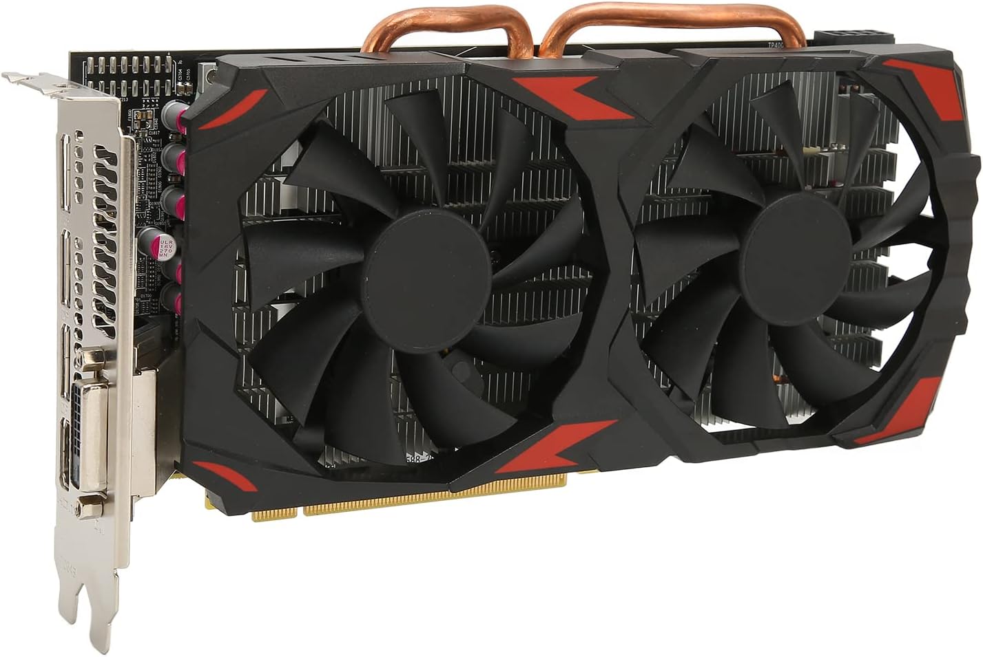 RX 580 Graphics Card 8GB GDDR5 256 Bit, Support Dual Cooling Fans PCI Express 3.0 Gaming Graphics Card Slot, Active Fan Control Freeze Fan Stop for Home Office