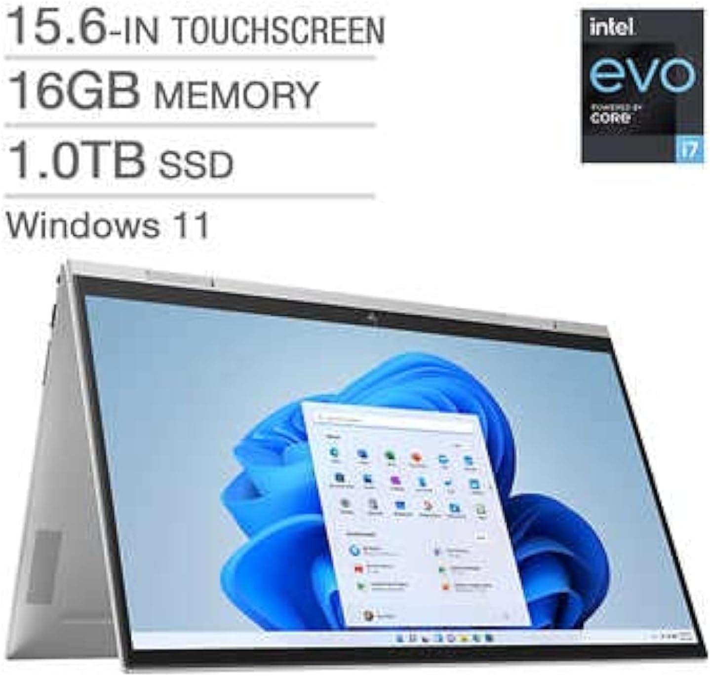 HP ENVY 15 12th Generation Core i7-1260P 16GB RAM 1TB SSD 15.6‚FHD IPS LED Touch X360 Finger Print With Pen - Silver (WIN 11 ES2003ca)
