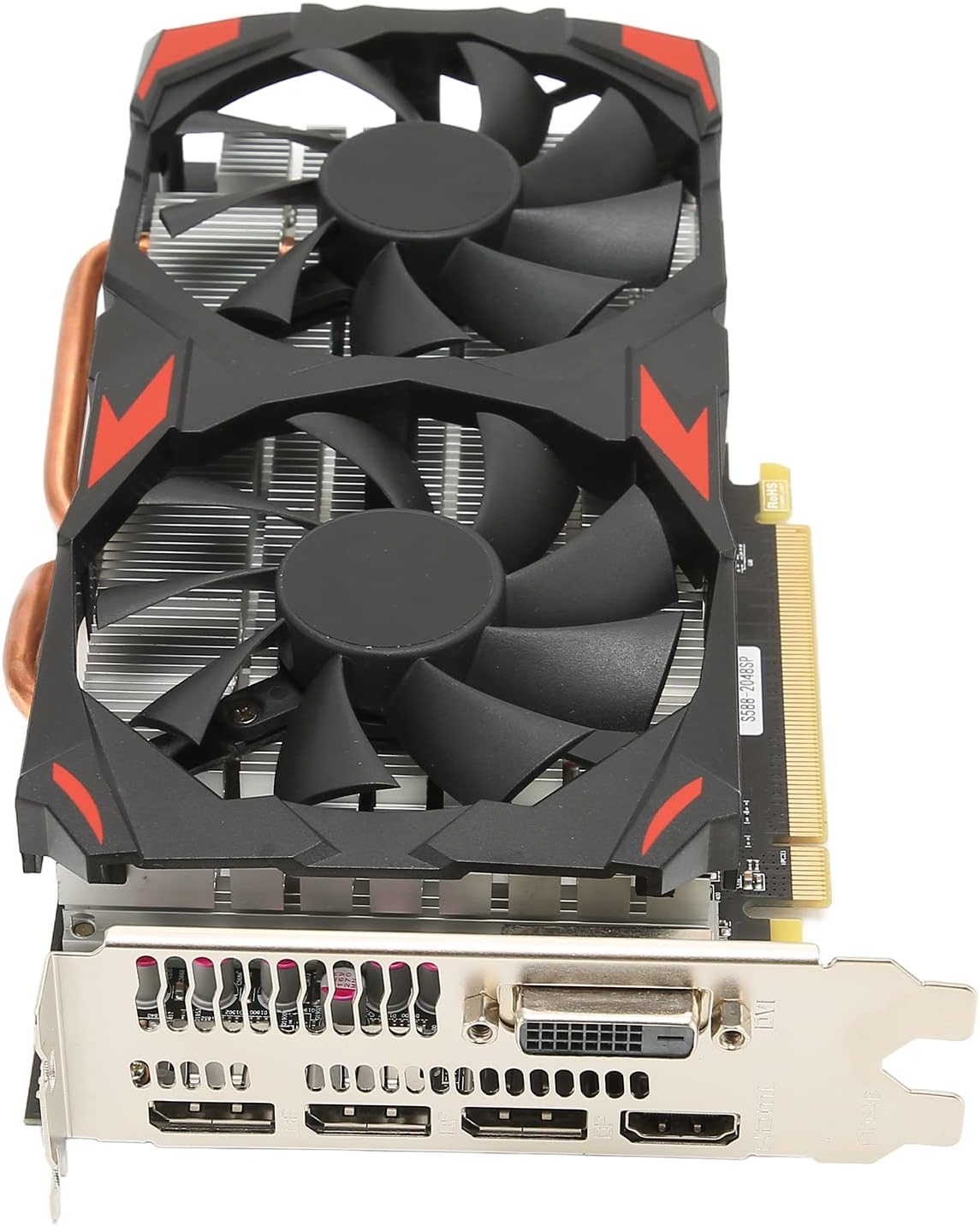 RX 580 Graphics Card 8GB GDDR5 256 Bit, Support Dual Cooling Fans PCI Express 3.0 Gaming Graphics Card Slot, Active Fan Control Freeze Fan Stop for Home Office