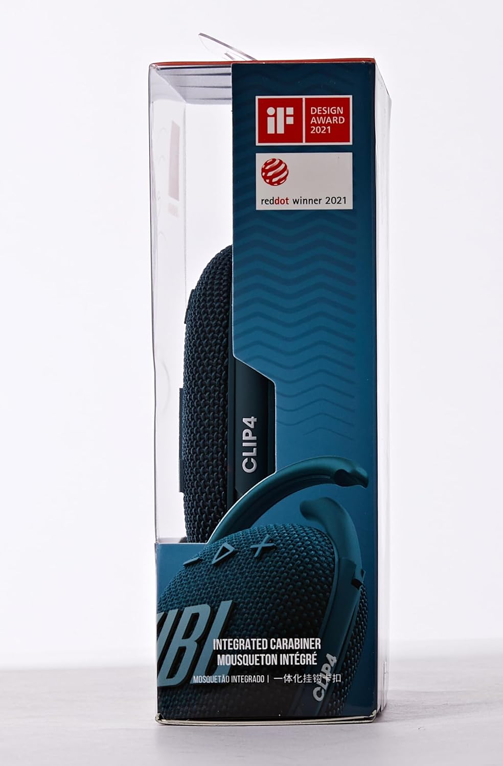 JBL Clip 4 Portable Bluetooth Speaker, JBL Pro Sound, Punchy Bass, Ultra-Portable Design, Integrated Carabiner, Clip Everywhere, IP67 Waterproof + Dustproof, 10H Battery