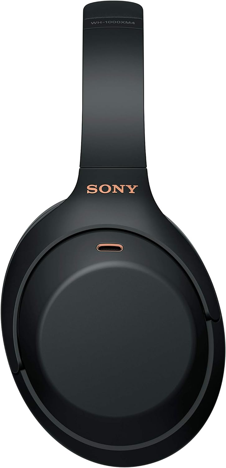 Sony WH-1000Xm4 Wireless Noise Cancelling Bluetooth Over-Ear Headphones With Speak To Chat Function And Mic For Phone Call, Black, Universal