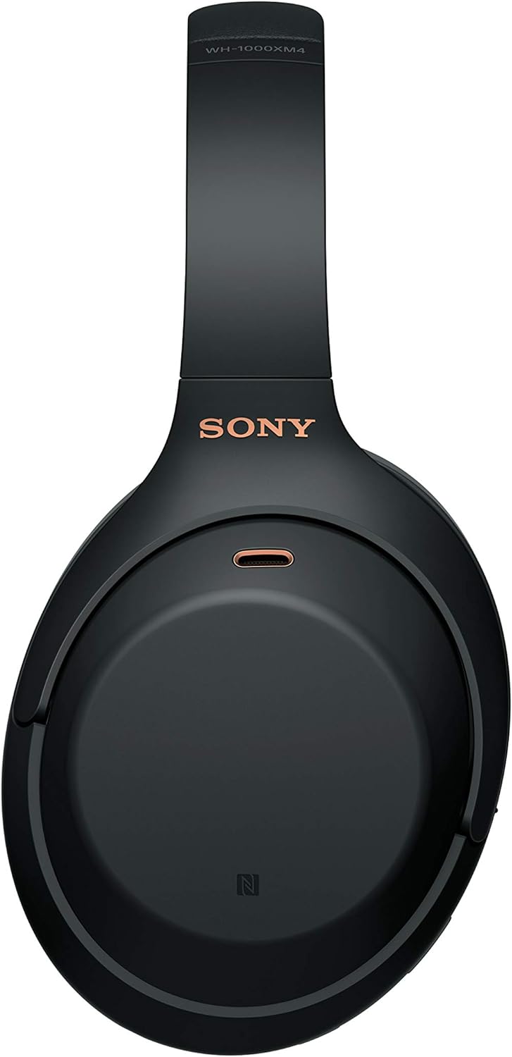 Sony WH-1000Xm4 Wireless Noise Cancelling Bluetooth Over-Ear Headphones With Speak To Chat Function And Mic For Phone Call, Black, Universal