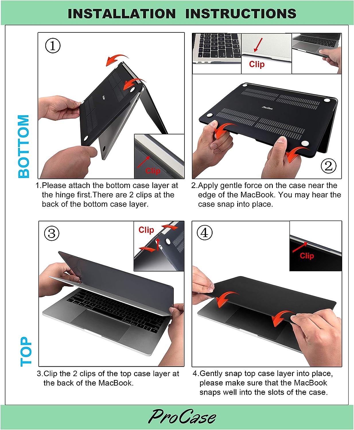 ProCase MacBook Air 13 Inch Case 2020 2019 2018 Release A2337 M1 A2179 A1932, Hard Case Shell Cover for MacBook Air 13-inch Model A2237 A2179 A1932 with Keyboard Skin Cover