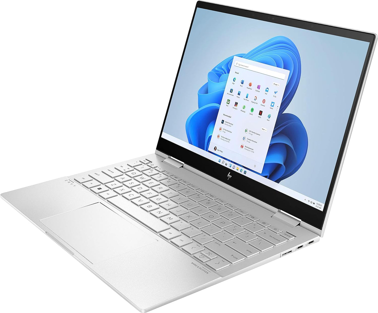 2023 HP Envy X360, Intel® Evo™ 12th Gen Core™ i7-1250U, 8 GB LPDDR4x-4266MHz RAM, 1TB SSD, Intel® Iris® Xe Graphics, 13.3" WUXGA (1920x1200), Face recognition, Win11, Silver