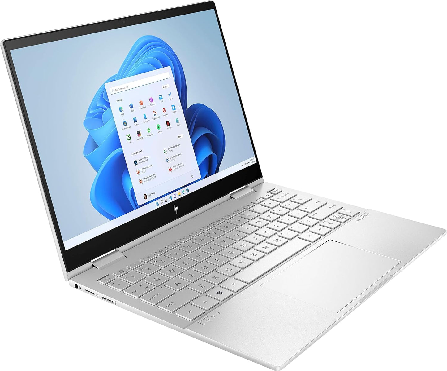 2023 HP Envy X360, Intel® Evo™ 12th Gen Core™ i7-1250U, 8 GB LPDDR4x-4266MHz RAM, 1TB SSD, Intel® Iris® Xe Graphics, 13.3" WUXGA (1920x1200), Face recognition, Win11, Silver