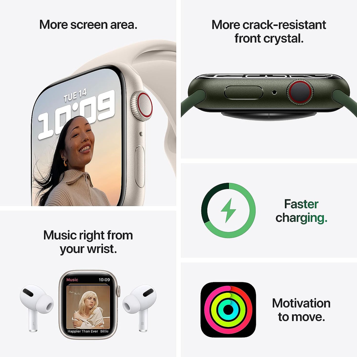 Apple Watch Series 7 (GPS + Cellular, 44mm) Smart watch - Graphite Stainless Steel Case with Abyss Blue Sport Band - Regular. Fitness Tracker, Blood Oxygen & ECG Apps, Water Resistant