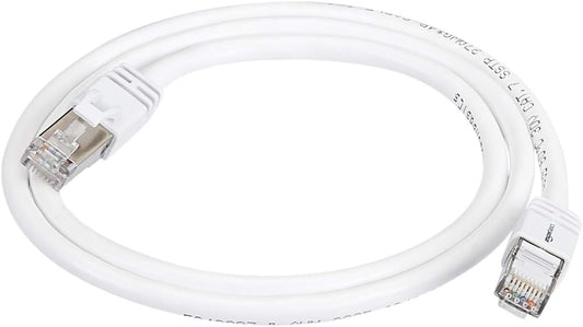 Amazon Basics RJ45 Cat 7 High-Speed Gigabit Ethernet Patch Internet Cable, 10Gbps, 600MHz - White
