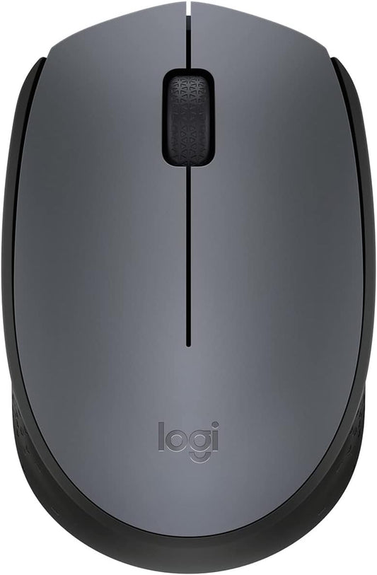 Logitech M170 Wireless Mouse, 2.4 GHz with USB Nano Receiver, Optical Tracking, 12-Months Battery Life, Ambidextrous, PC/Mac/Laptop - Grey
