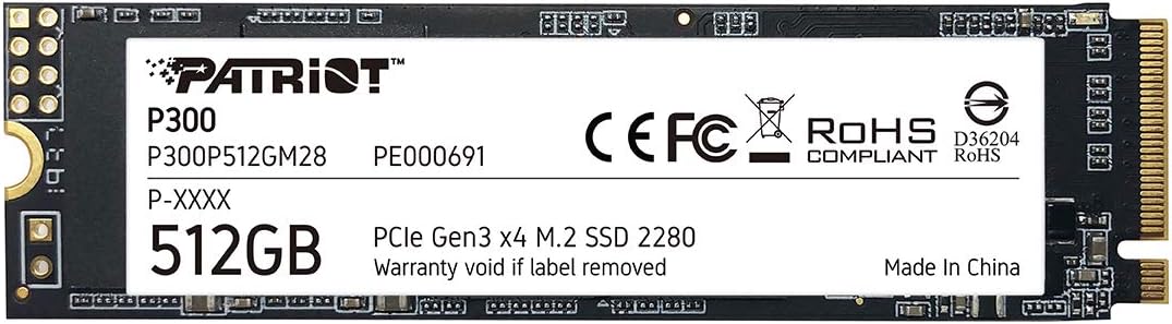 Internal SSD Patriot Memory P300 M.2 PCIe Gen Low Power Consumption SSD 1TB, 512GB, 256GB, and 128GB