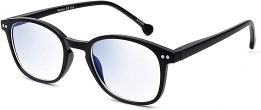 Baytion Blue Light Filter Eyewear for Men & Women, Anti Blue Light Eyestrain & UV Glare Blocking,TV Computer Gaming Glasses,Black