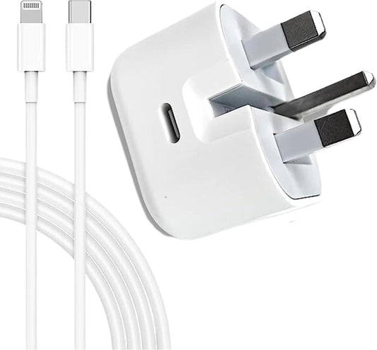 Certified 20W Fast Charger Plug 1m USB C Cable for iPhone