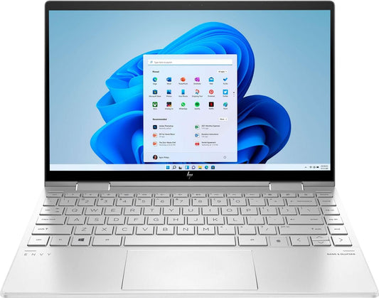 2023 HP Envy X360, Intel® Evo™ 12th Gen Core™ i7-1250U, 8 GB LPDDR4x-4266MHz RAM, 1TB SSD, Intel® Iris® Xe Graphics, 13.3" WUXGA (1920x1200), Face recognition, Win11, Silver