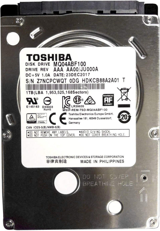 TOSHIBA Hard disk 2TB, 1TB and 500GB Internal 2.5 inch SATA 7mm Laptop Hard Drive