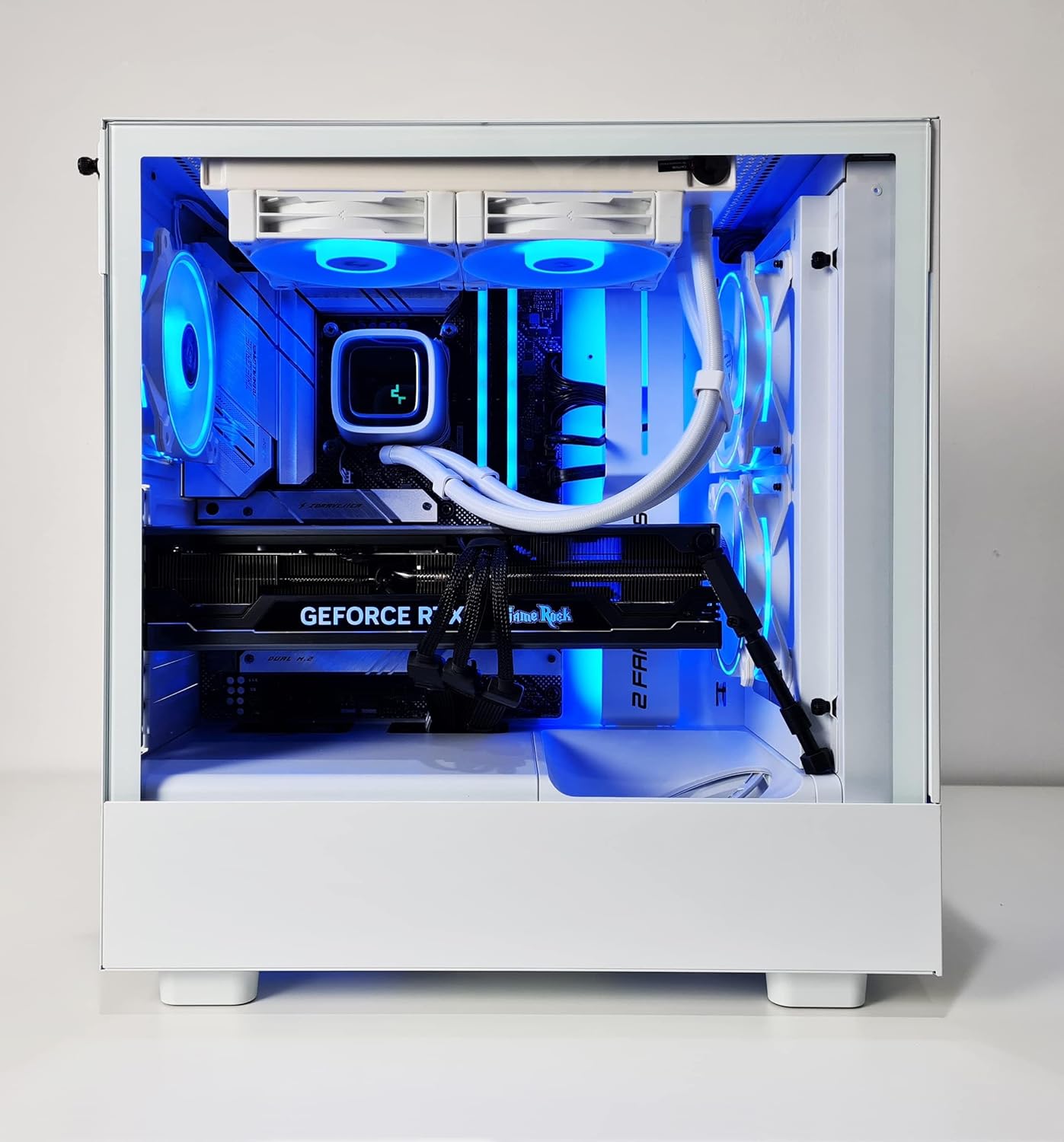 2FR Premium ROG STRIX Intel i9 Gaming PC Desktop with WIFI, i9-13900KF, Nvidia RTX 3090, 64GB DDR4, 2TB NVME M.2 SSD, Windows 11 pro, with N.Z.X.T H5 FLOW