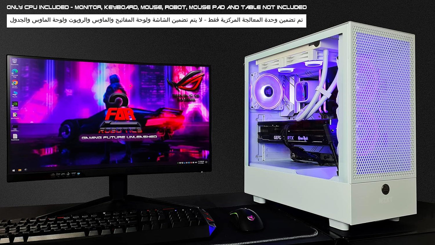 2FR Premium ROG STRIX Intel i9 Gaming PC Desktop with WIFI, i9-13900KF, Nvidia RTX 3090, 64GB DDR4, 2TB NVME M.2 SSD, Windows 11 pro, with N.Z.X.T H5 FLOW