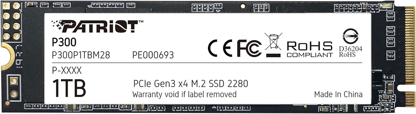 Internal SSD Patriot Memory P300 M.2 PCIe Gen Low Power Consumption SSD 1TB, 512GB, 256GB, and 128GB