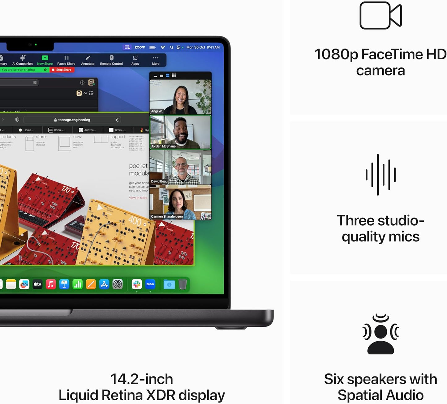 Apple 2023 MacBook Pro (14-inch, Apple M3 Pro chip with 11‑core CPU and 14‑core GPU, 18GB Unified Memory, 512GB) - Space Black; English